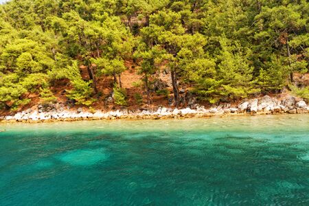 Photo of a beautiful green island and the beautiful seaの写真素材