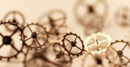 Detail of clock parts for restorationの写真素材