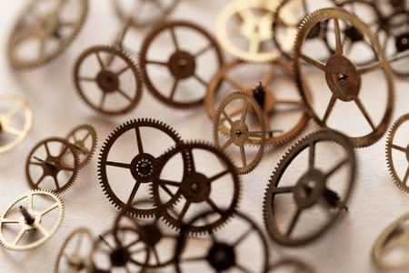 Detail of clock parts for restorationの写真素材
