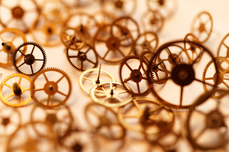 Detail of clock parts for restorationの写真素材