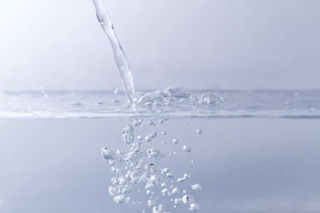 Photo of the clean water with bubblesの写真素材