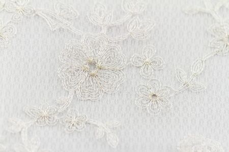 Beautiful lace with flower pattern - macro photoの写真素材