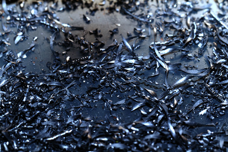 Close up photo of the CNC steelの写真素材