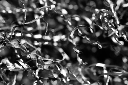 Close up photo of steel or metal shavingsの写真素材