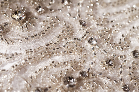 Photo of a wedding dress beaded beltの写真素材