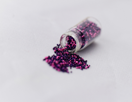 Pearls for nails - light backgroundの写真素材