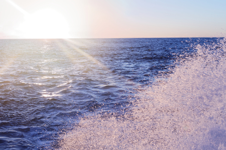 Windy blue sea - the power of natureの写真素材