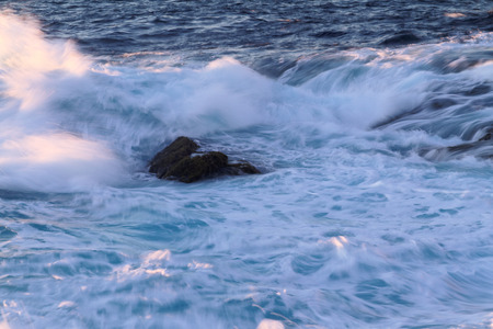 Windy blue sea - the power of natureの写真素材
