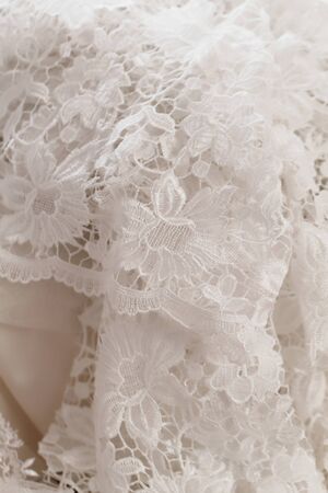 Wedding dress detail - close up photoの写真素材