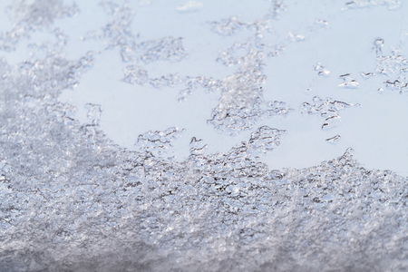 Natural ice and water drops on glass backgroundの写真素材
