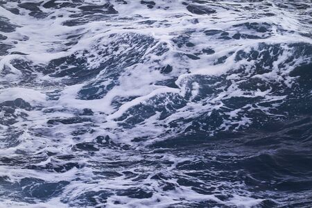 Windy blue sea - the power of natureの写真素材
