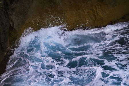 Windy blue sea - the power of natureの写真素材