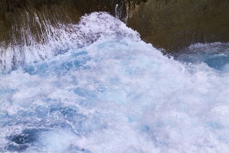 Windy blue sea - the power of natureの写真素材