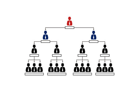 Hierarchical structure vector design template, organizational structureのイラスト素材