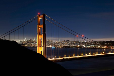 Pre sunrise over the golden gate bridge