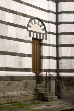 backdoor of a classical building in Italyの写真素材