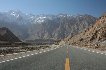 Karakorum highway to the Pamirの写真素材