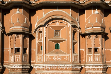 Hawa Mahal, Jaipur, detail of facadeのeditorial素材