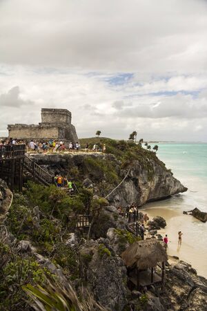 Mayan Ruins in Tulum , Mexicoのeditorial素材