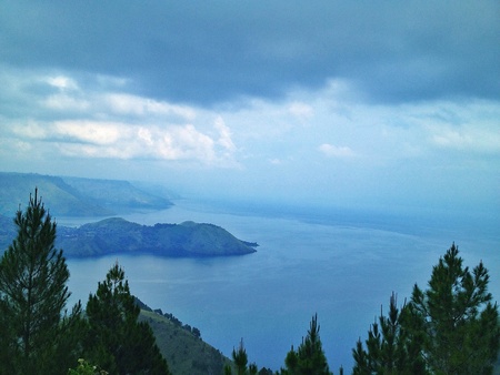 Amazing natural view of Lake Toba.の素材