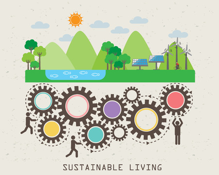 Environment friendly, ecology infographic elements. sustainable living. abstract design, Can be used for background, layout, banner, web design, brochure template. Vector illustrationのイラスト素材