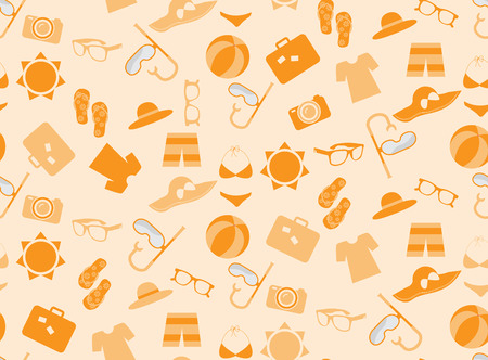 summer seamless pattern. Endless texture can be used for wallpaper, pattern fills, web page...