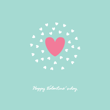 symbol of love on sweet background,greeting card, Flat design Happy Valentines. can be add text.のイラスト素材
