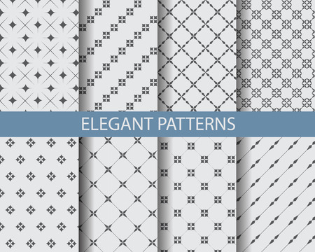 8 different classic black and white patterns. Endless texture can be used for wallpaper, pattern fills, web page background,surface textures.