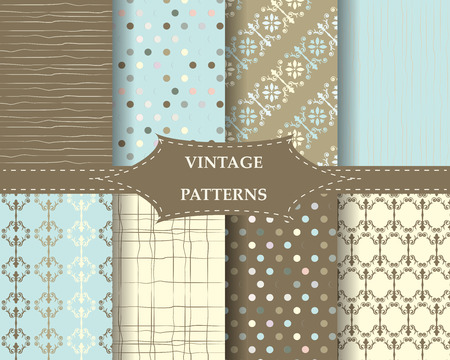 vintage patterns, Pattern Swatches, Endless texture can be used for wallpaper, pattern fills, web page background,surface textures.のイラスト素材