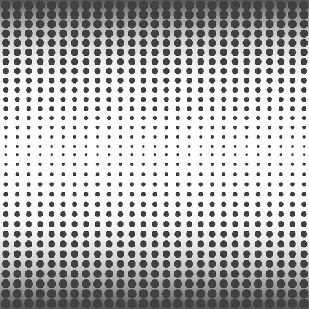 halftone dots. Black dots on white background, vector, illustrationのイラスト素材