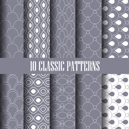 vector patterns set. Endless texture can be used for wallpaper, pattern fills, web page background,surface textures.のイラスト素材