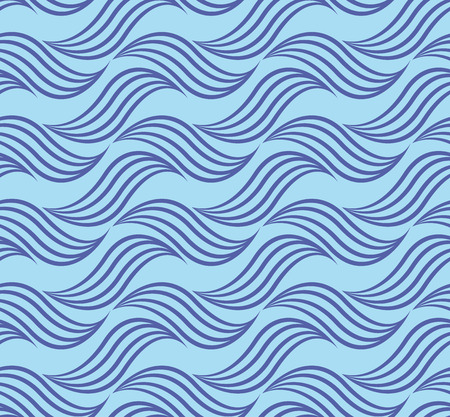 blue wave vector seamless patterns. Endless texture can be used for wallpaper, pattern fills, web page background,surface textures.のイラスト素材