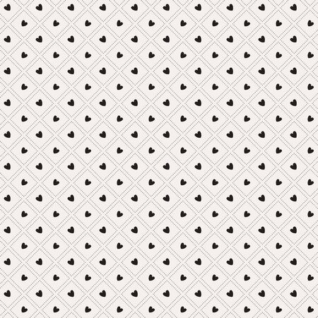 Mono heart seamless pattern, vector endless texture can be used for wallpaper, pattern fills, web...