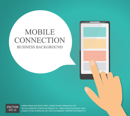 mobile connection infographics element and background. social media icon. Can be used for business data, web design, brochure template, advertising. text can be added. vector illustrationのイラスト素材