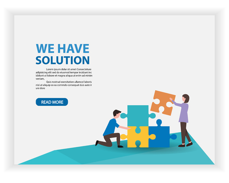 business consulting and solution concept. vector illustrationのイラスト素材