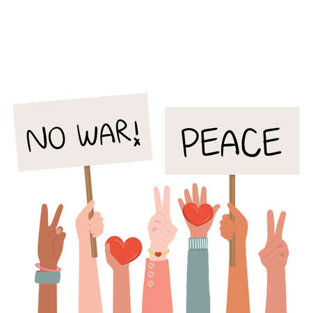 day of peace background. people concept. against war, violent and other unhumanities concept. can be add text. vector illustrationのイラスト素材