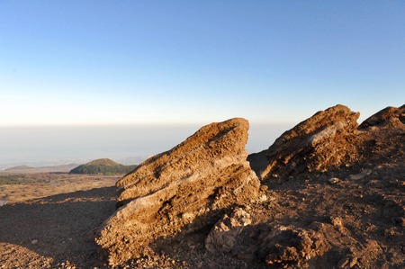 Lava stones on volcano Etna.の写真素材