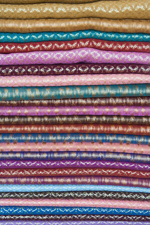 colorful Thailand Silkの写真素材