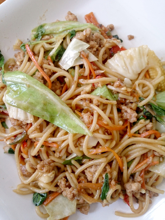 Spicy spaghettiの写真素材