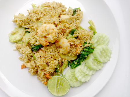 Shrimp fried riceの写真素材