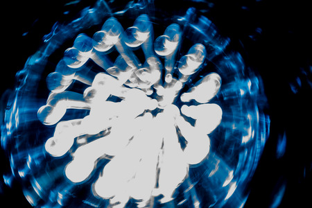 LEDs in the reflector lamp, abstract
