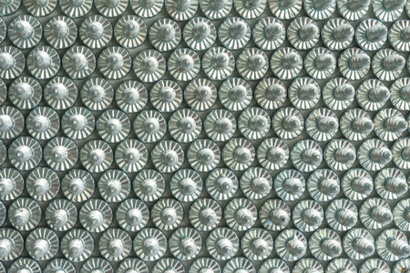tapping screws orderly arranged in rows hat down