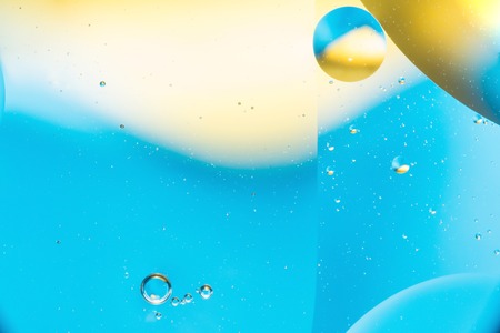 mixing water and oil, beautiful color abstract background based on circles and ovals, macro...
