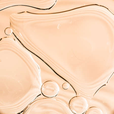 drops of water on the surface of the oil, variation of dissimilar liquids, macro art abstract backgroundの写真素材