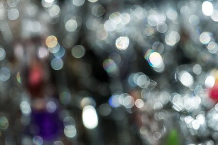 Abstract Lights. Unfocused Light background. Blured many night light bokeh background. Blur conceptの写真素材