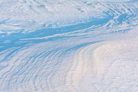 Blue white snow dunes. Nature abstract background