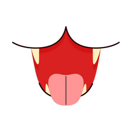 Cartoon Tongue Icon. Vector Illustration of Tongue.のイラスト素材