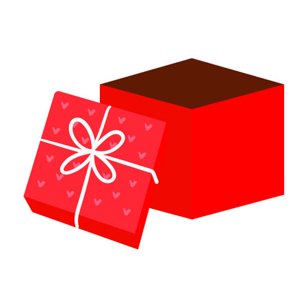 Gift box icon in isometric 3d style on a white backgroundのイラスト素材