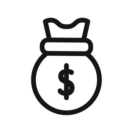 Money bag icon. Dollar symbol. Flat design style eps 10のイラスト素材