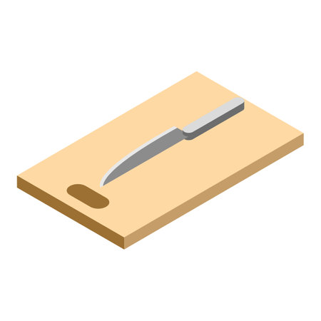 Cutting knife icon. Isometric of cutting knife vector icon for web design isolated on white backgroundのイラスト素材